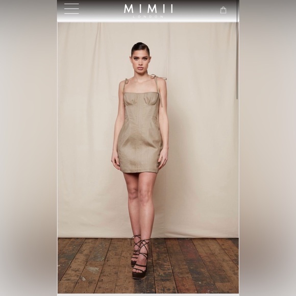 BRAND NEW Corset Linen Mini Dress - Picture 1 of 3